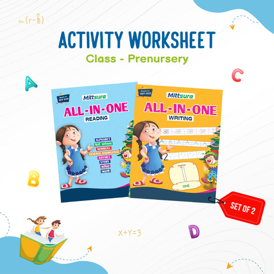All in One Reading and Writing for Prenursery Set of 2 Books.